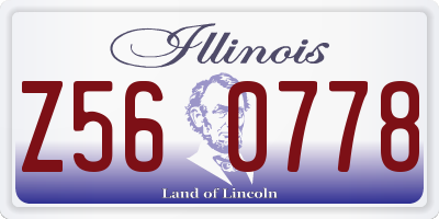 IL license plate Z560778
