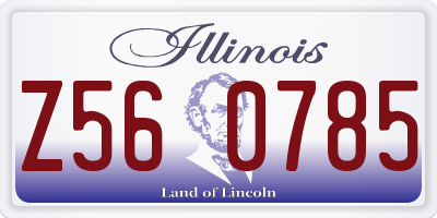 IL license plate Z560785
