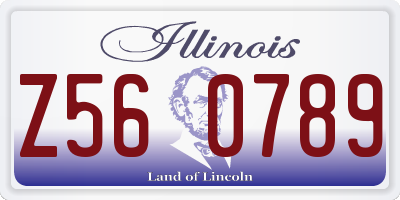 IL license plate Z560789