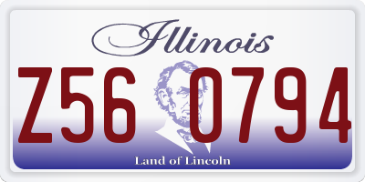 IL license plate Z560794
