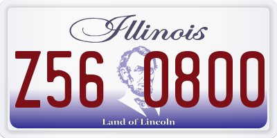 IL license plate Z560800