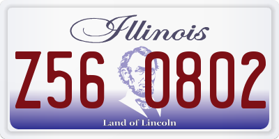 IL license plate Z560802