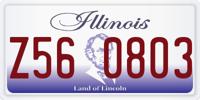 IL license plate Z560803