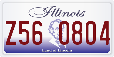 IL license plate Z560804