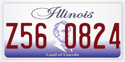 IL license plate Z560824