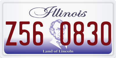 IL license plate Z560830