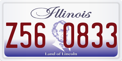IL license plate Z560833