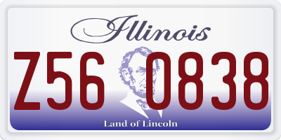IL license plate Z560838
