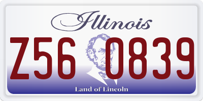 IL license plate Z560839