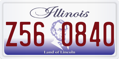 IL license plate Z560840
