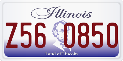 IL license plate Z560850