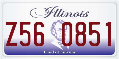IL license plate Z560851