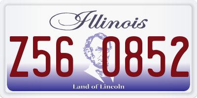 IL license plate Z560852