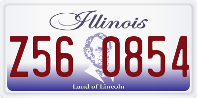 IL license plate Z560854