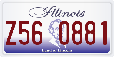 IL license plate Z560881