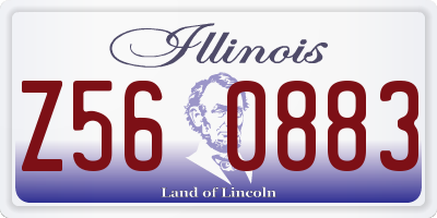 IL license plate Z560883