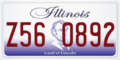 IL license plate Z560892