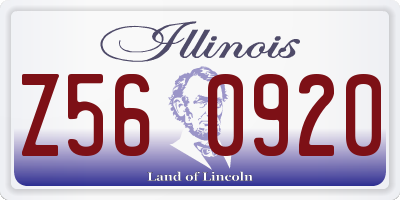IL license plate Z560920