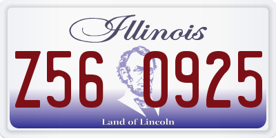 IL license plate Z560925