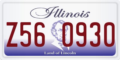 IL license plate Z560930