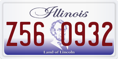 IL license plate Z560932