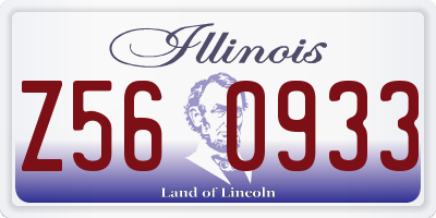 IL license plate Z560933