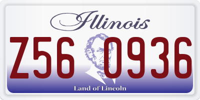 IL license plate Z560936