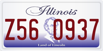 IL license plate Z560937
