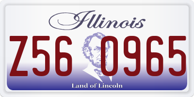 IL license plate Z560965