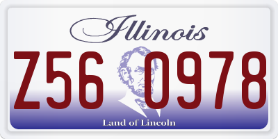 IL license plate Z560978