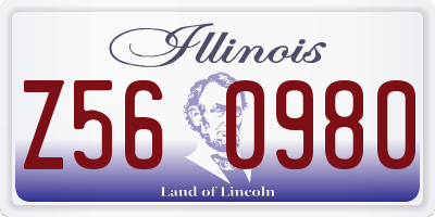 IL license plate Z560980