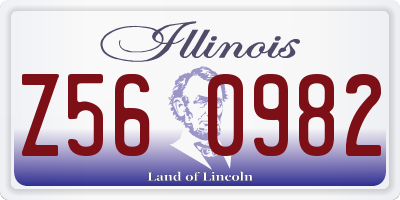 IL license plate Z560982