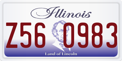 IL license plate Z560983