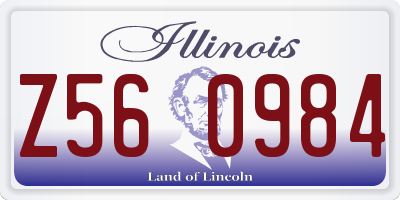 IL license plate Z560984