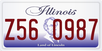IL license plate Z560987