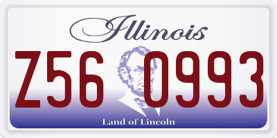 IL license plate Z560993