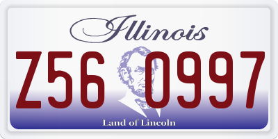 IL license plate Z560997