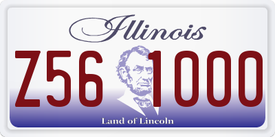 IL license plate Z561000