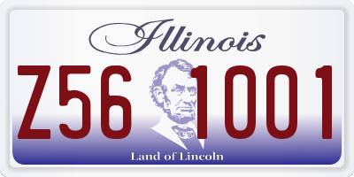 IL license plate Z561001