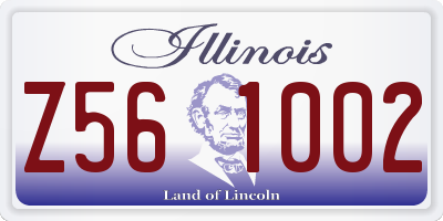 IL license plate Z561002