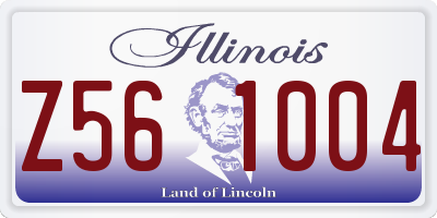 IL license plate Z561004