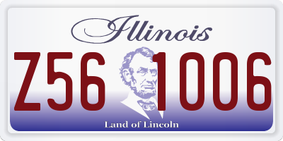 IL license plate Z561006
