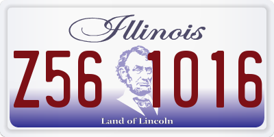 IL license plate Z561016