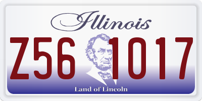 IL license plate Z561017