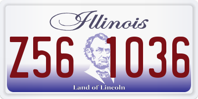 IL license plate Z561036