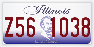 IL license plate Z561038