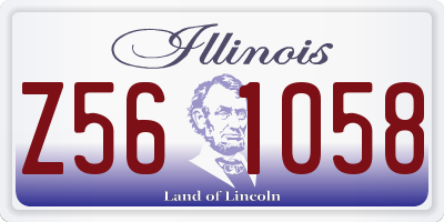 IL license plate Z561058