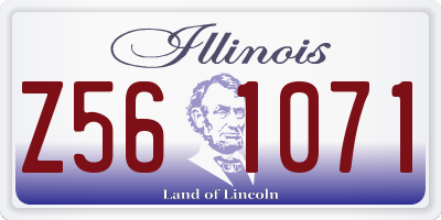 IL license plate Z561071