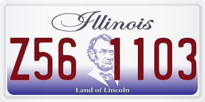 IL license plate Z561103