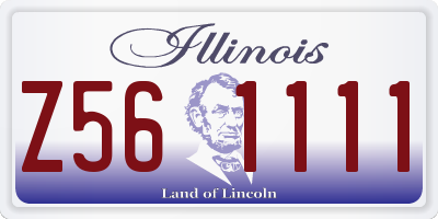 IL license plate Z561111